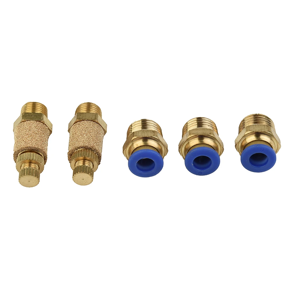 Part Solenoid Valve 5 Port BSPT Thread Business 29mA Control Mufflers DC 24V Industrial Male Connectors New Practical