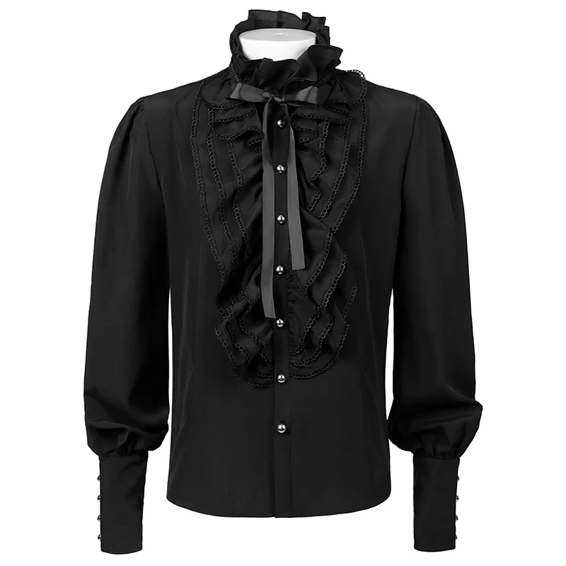Gothic Herren irt St Punk Bühnenkostüm Halloween Outfit Retro Mittelalterliches Hofkleid Chinesische Produktion Polyes...