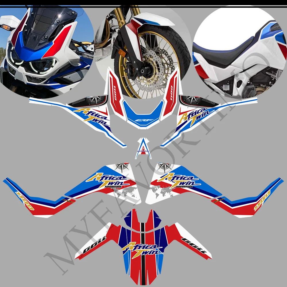 

Tank Pad Stickers Decal For Honda CRF1100 CRF 1100 L Kit Adventure ADV Visor Set Africa Twin Protection Side 2019 2020 2021