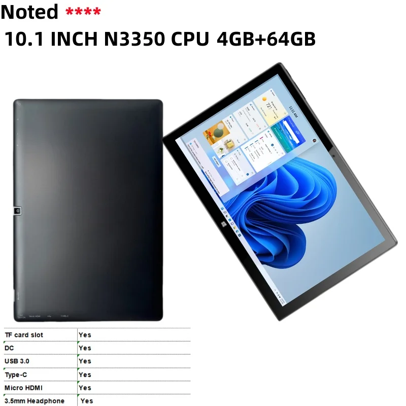 10.1 INCH Q1 64 Bit 8GB RAM 128GB ROM 1920 X 1200 IPS Q1 X5-Z8350 CPU AR10 WINDOWS 10 Tablet PC Dual Camera USB 3.0 HDMI-Co
