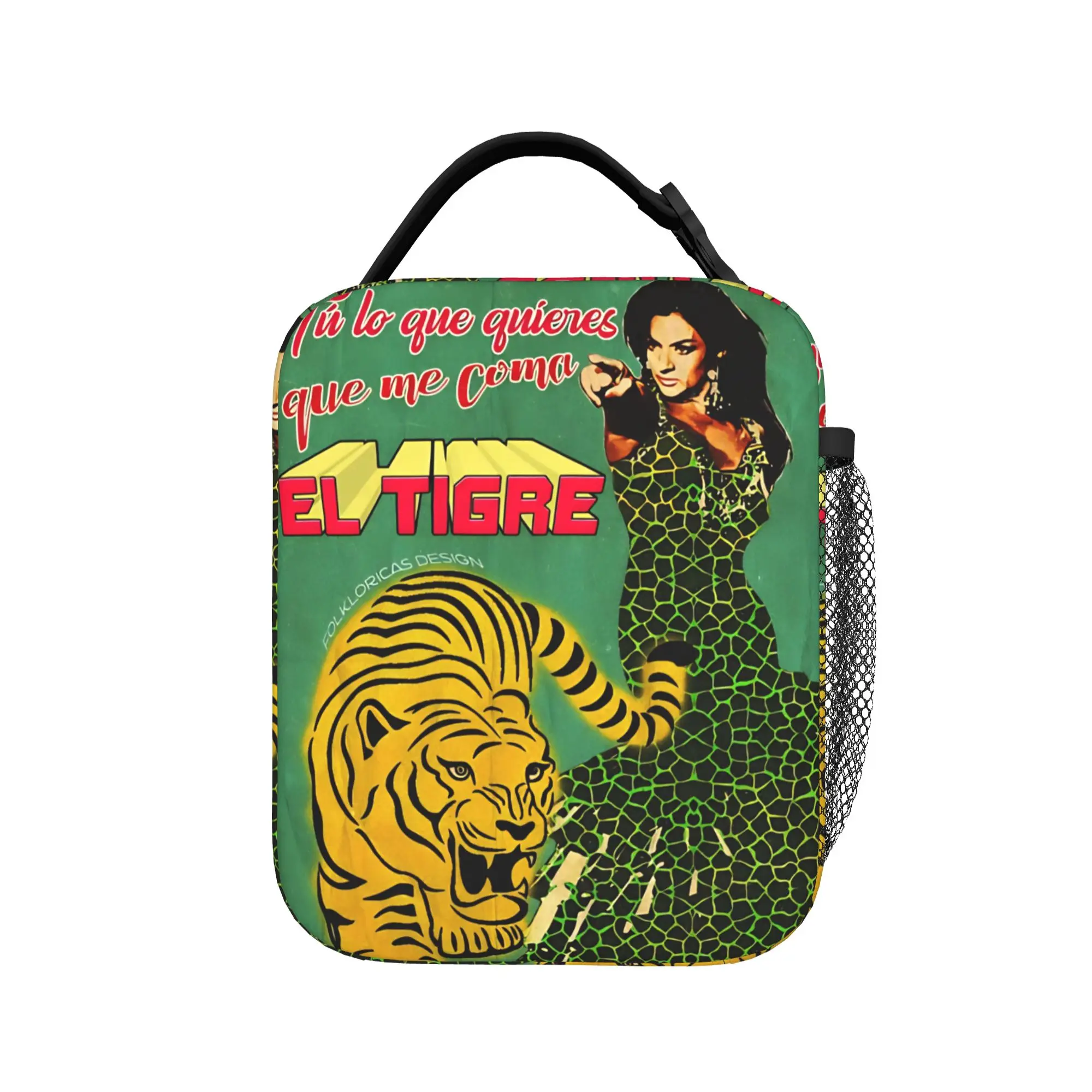 Lola Flores Let the tiger eat me  Insulated Lunch Bag Portable  Meal Container Cooler Bag Lunch Box Tote College  Travel