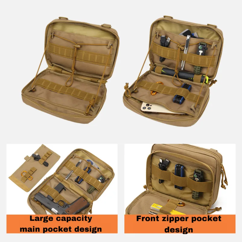 Military Tactical Multifunctional MOLLE Organizer Outdoor Portable First Aid Large Medical Bag Camping Hunting Toolkit