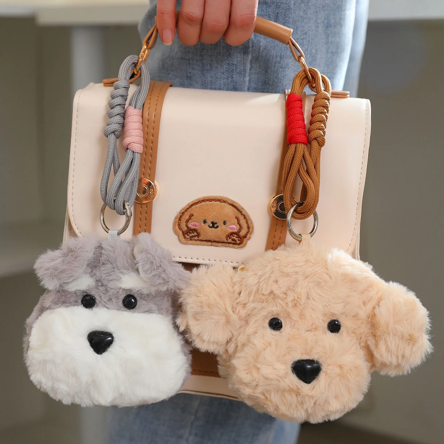 10 cm Welpen Münze Tasche Schöne Cartoon Hund Kleine Plüsch Geldbörse Anhänger Schlüsselbund Weihnachten Geburtstag Kinder Freund Paar Geschenk