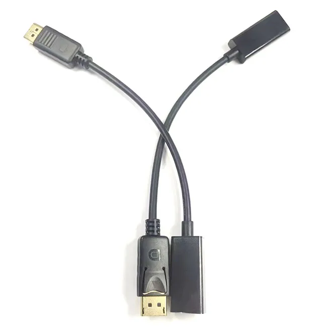 DP macho para fêmea HDMI cabo adaptador, fábrica Video Audio, UHD, 8K, inteligente