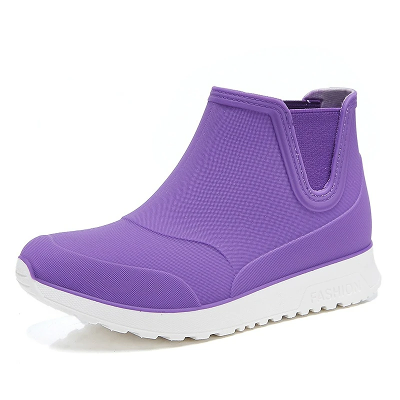 Ankle Rubber Boots Man Rain Shoes Couple Work Garden Galoshes Husband Fishing Rainboots Waterproof Kitchen Shoes Botas De Lluvia