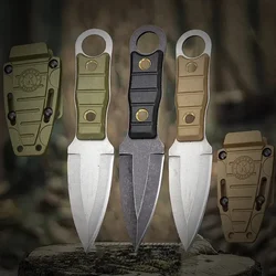 2024 New Camping Survival Small Straight Knife+K-Sheath, Portable Multi functional Outdoor Knife, High Hardness Sharp Tool Knife