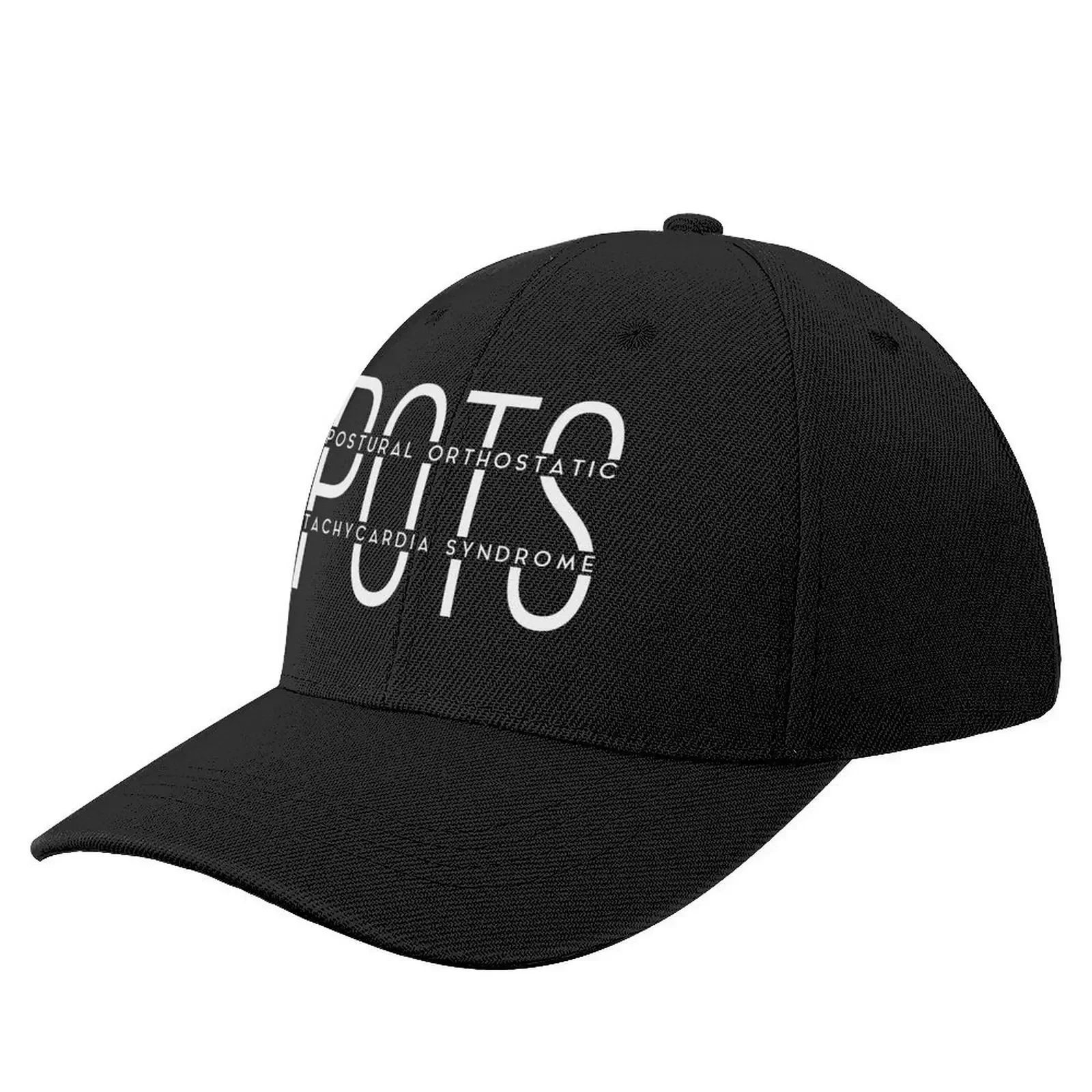 

Postural Orthostatic Tachycardia Syndrome | POTS (white logo) Baseball Cap Luxury Cap Military Cap Man Sunhat Women Caps Men's