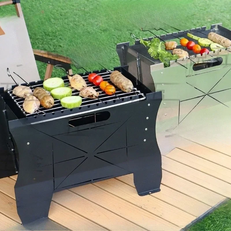 Outdoor portable wood stove heating grill grill brazier