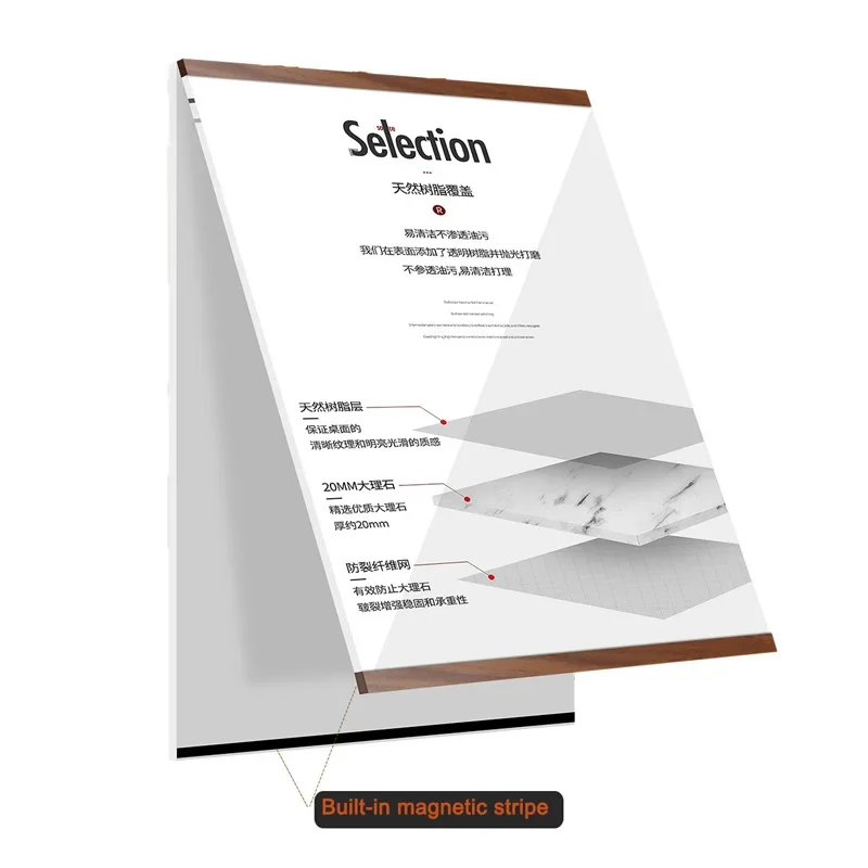 2pcs Acrylic Punching Free Photocards Magnetic Photo Frames Certificate Picture Document Sign Poster Holder A3/A4/A5 Display