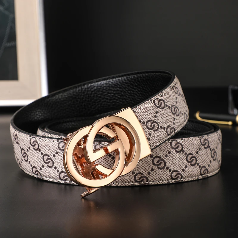 New Width 3.4cm Women\'s Belt Formal Real Leather Canvas Belt Women High Quality Metal Buckle Male Belt for men jeans work belt