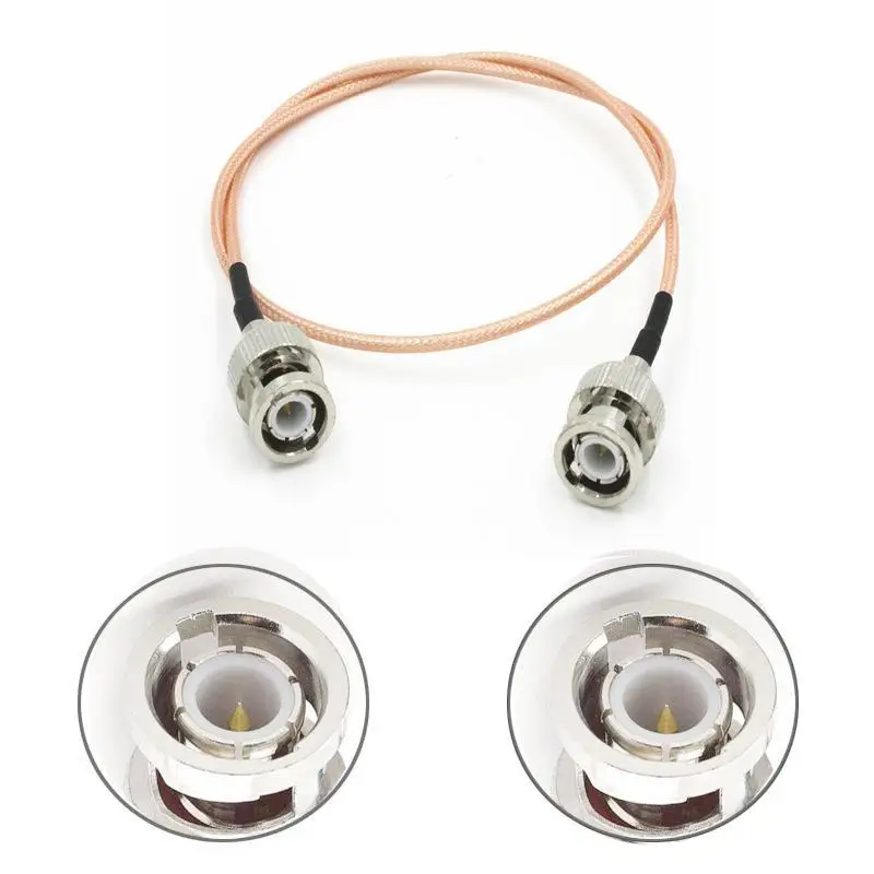 1Pcs BNC Male to BNC Male 50  Adapter RG316 RF Coaxial Pigtail Jumper Cable Low Loss Flexible Jumper Wire for Video Set