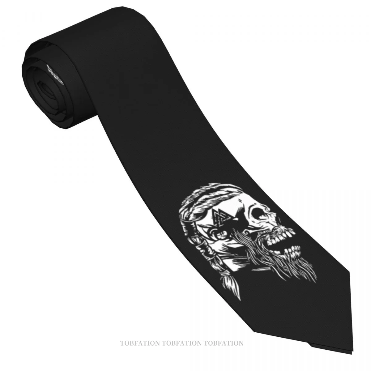 Viking Skull Norway Viking Tradition Men Ties 3D Printed Hip-Hop Street Business Wedding Party Shirt Accessories