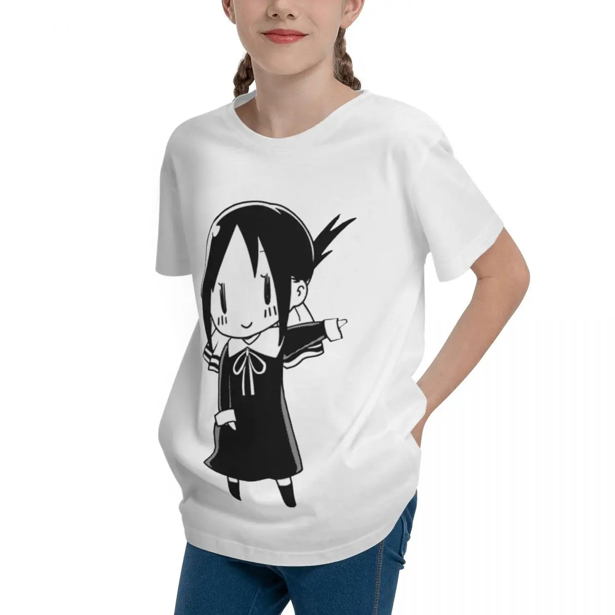 Teenagers Basic Short Sleeve T-Shirt Kaguya Chan For Sale Round neckHigh quality Tees Creative Humor Graphic Teenagers