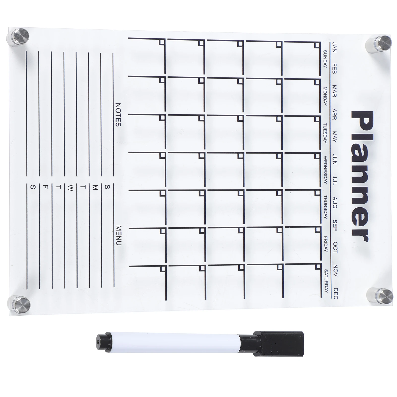 

Acrylic Memo Board Dry Erase Whiteboard Small Desktop Portable Magnetic Clear Writing Board for Home Office Use