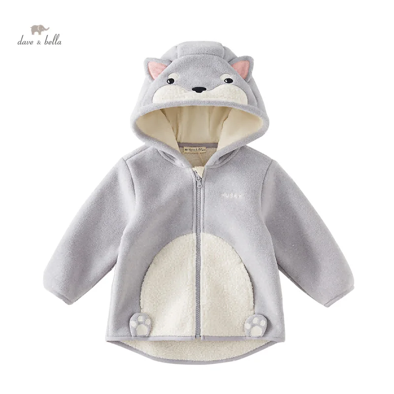 Dave Bella Children Boys Girls Fleece Jacket Autumn Winter Fashion Casual Coat Tops Outerwear Outdoor Party DBX14462-C