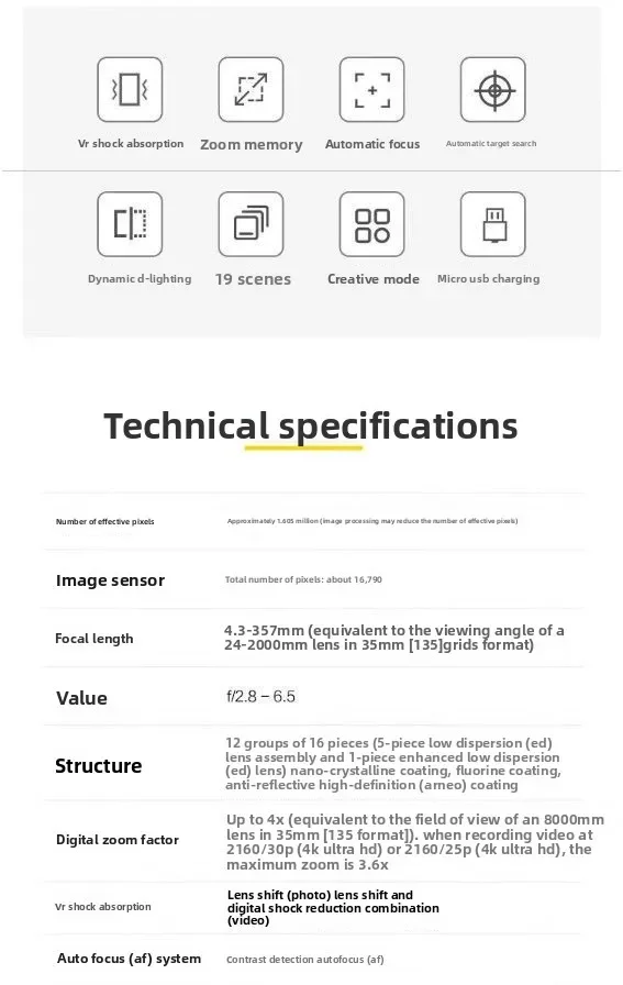 COOLPIX P950 Digitalkamera, Telefoto, großer Zoom