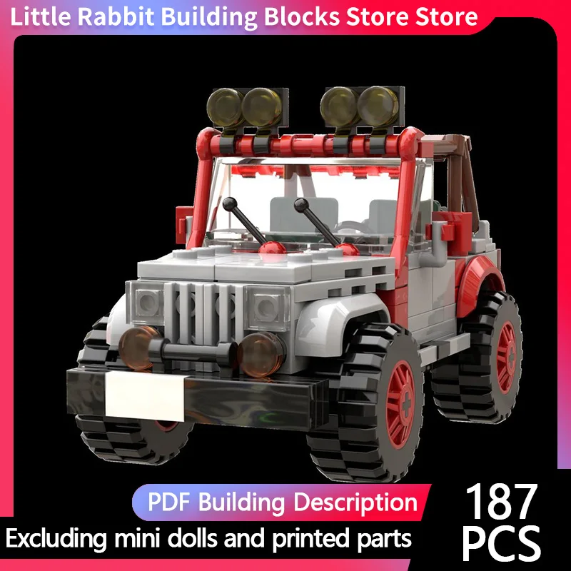 Speed Racing Car Model MOC Building Bricks Wrangler Off-Road Vehicle Modular Technology Children Holiday Gifts Assemble Toy Suit
