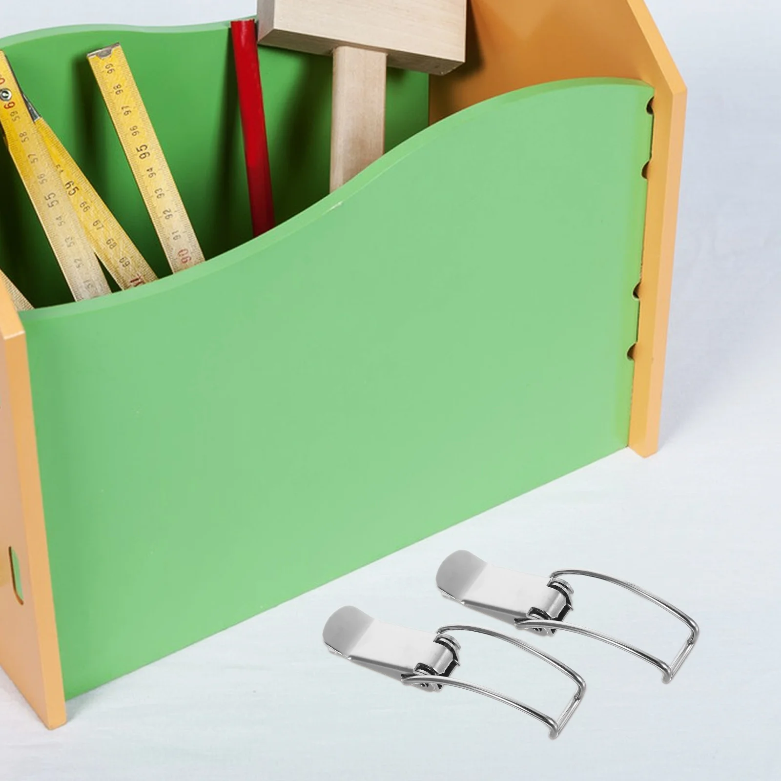 

4pcs Stainless Steel Duckbill Buckle Heavy Duty Locking Clasp For Toolbox Cabinet Suitcase Industrial Transport Case Outdoor Use