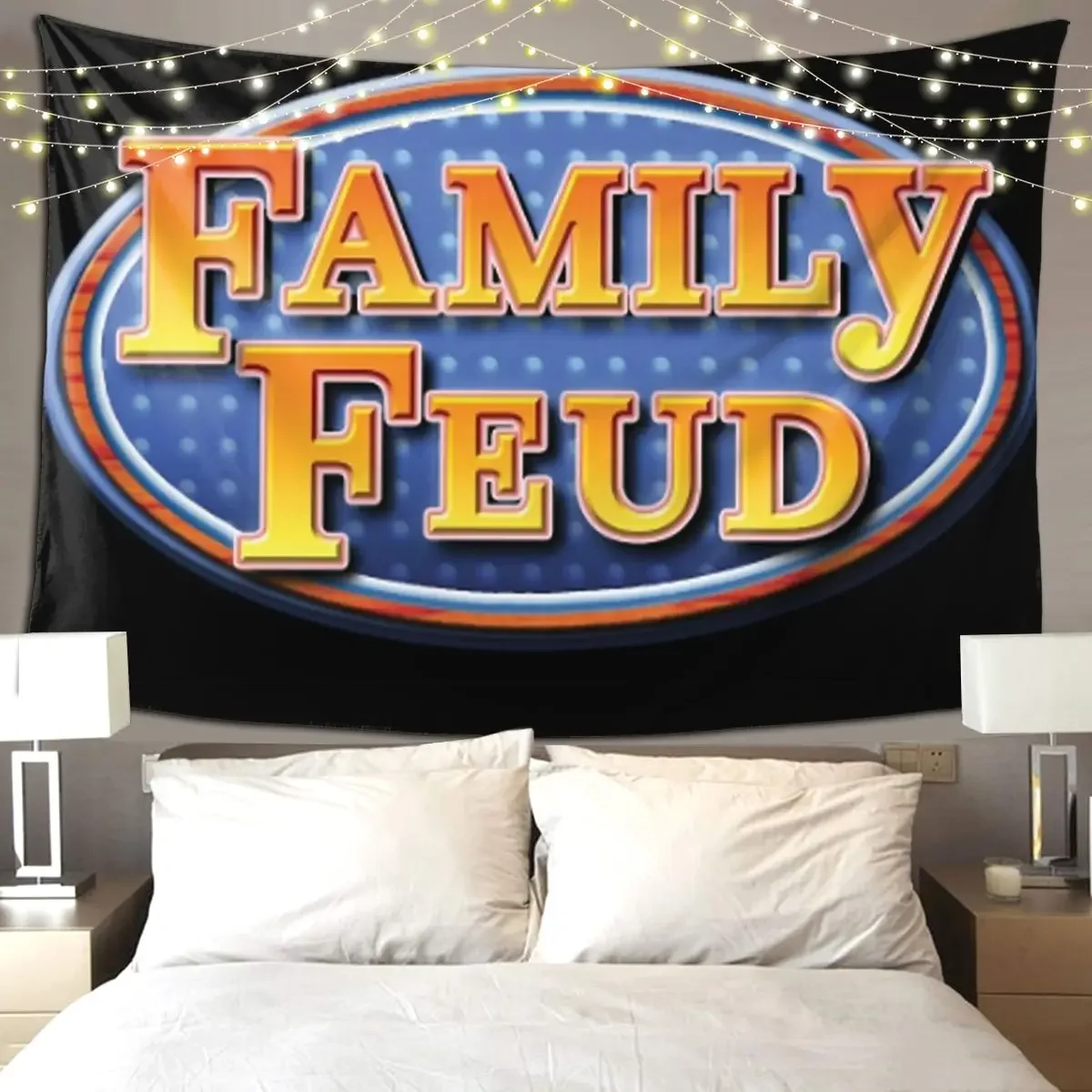 

Family Feud Tapestry Hippie Wall Hanging Aesthetic Home Decor Tapestries for Living Room Bedroom Dorm Room