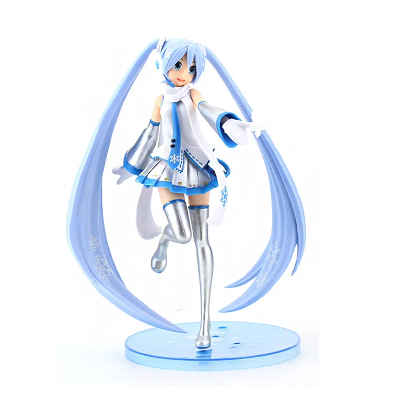 22 CENTIMETRI Anime Figura Vocaloid Hatsune Miku SPM Figura di Neve Miku Skytown Ver In Piedi Anime Modello Giocattolo Collezione Regalo Action Figure