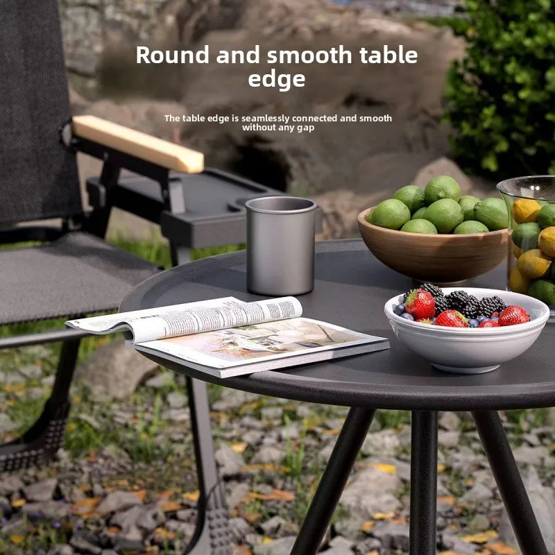 

Outdoor folding small round table, picnic camping equipment coffee table, multi-functional tables portable lifting tables