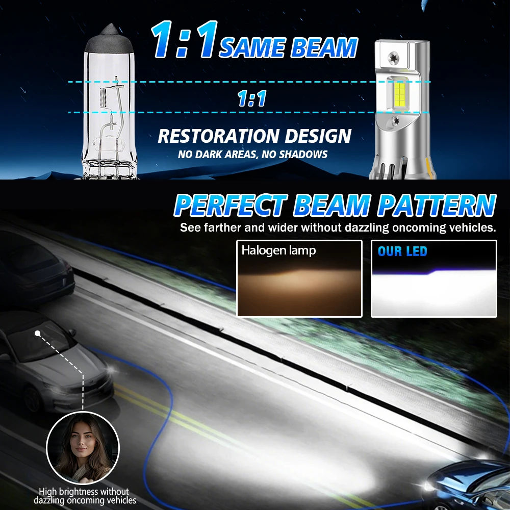2/4 قطعة LED المصباح Canbus توربو مصباح 6000K سيارة ضوء مع مروحة لتويوتا تندرا 2007 2008 2009 2010 2011 2012 2013 #4