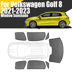 Custom Magnetic Car Window Sunshade For Volkswagen Golf 8 VIII 2021-2023 VW 5 Doors Curtain Mesh Front Windshield Frame Curtain