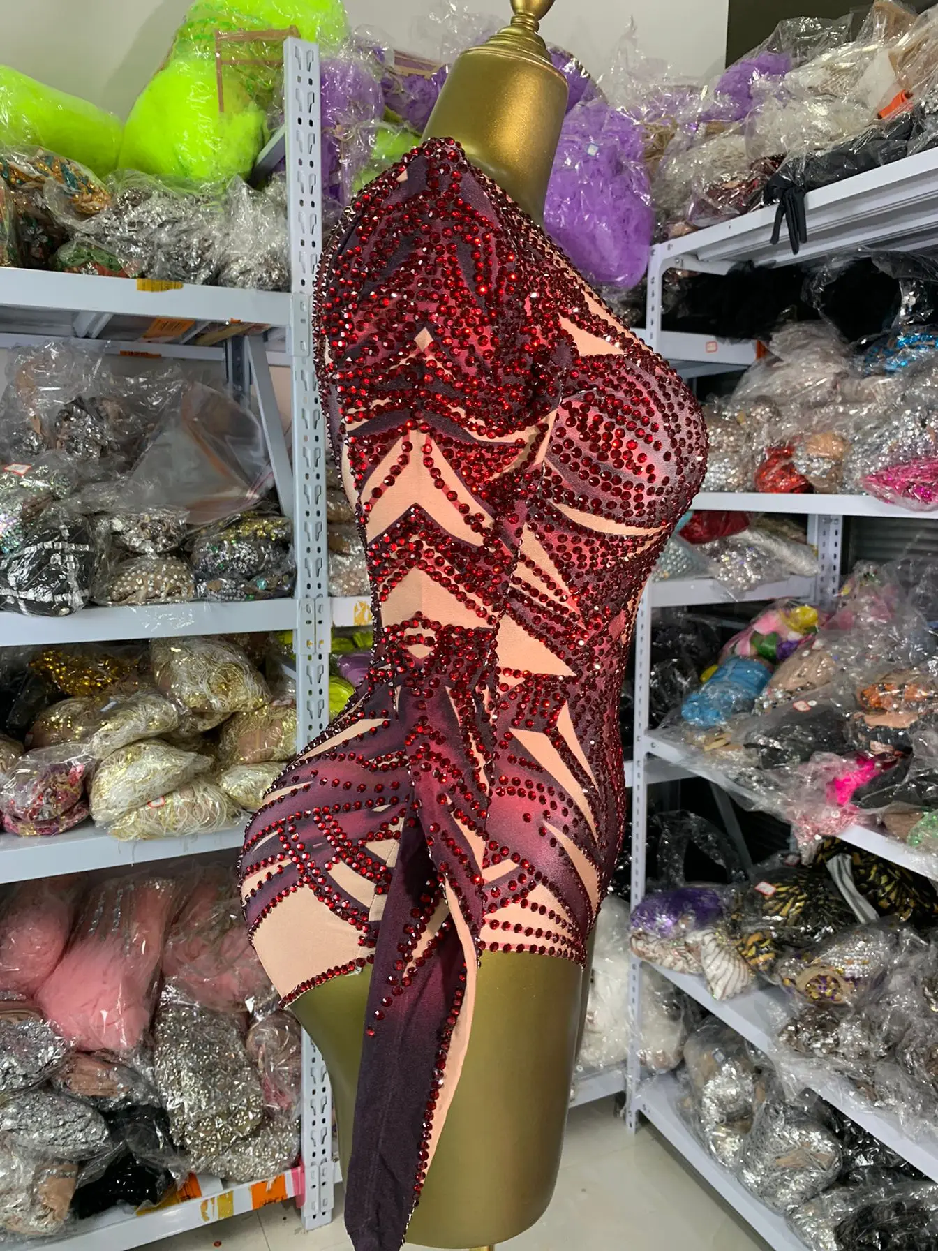 Женские эластичные боди из спандекса с блестящими стразами и длинными рукавами с принтом и бисером, трико для художественной гимнастики для особых случаев