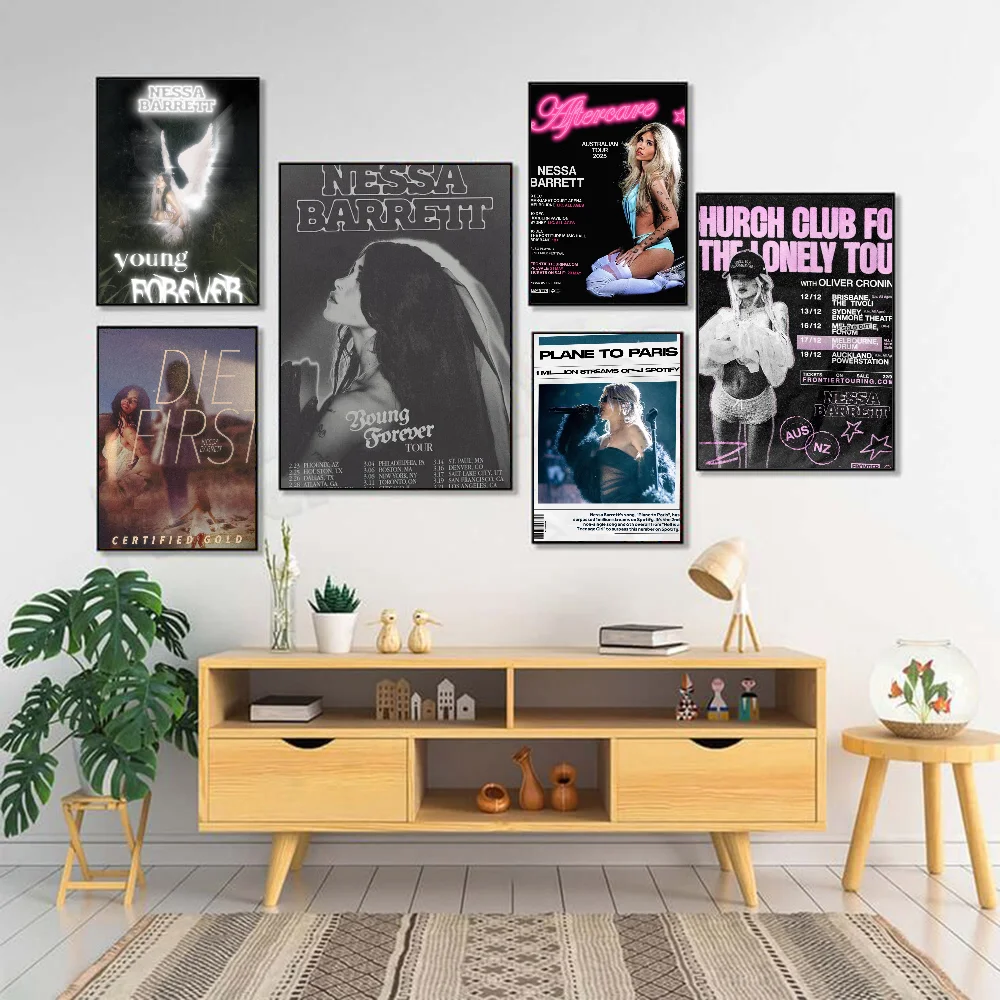 N-Nessa Barrett Singer music Album Poster Versatile Wall Art Print for Living Room Bedroom Hallway Office Bar | Home Decor Gift