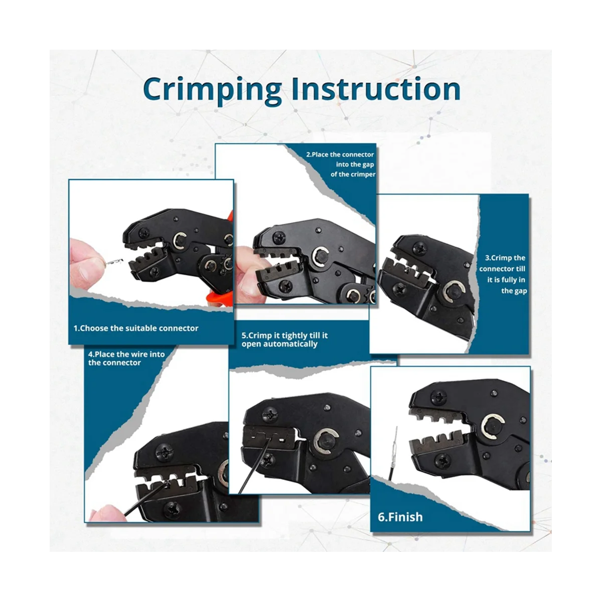 المكونات في العقص كماشة للسيارة ، اختيار متعدد الفك ، محطة عارية ، محطة أنبوبي معزول ، SN-48BS ، 1 قطعة