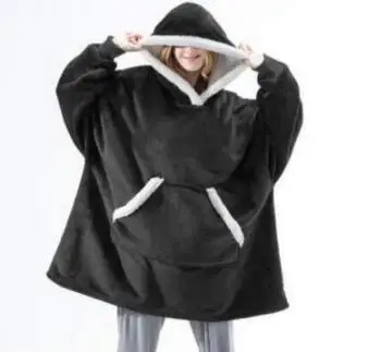 Warme Dikke Tv Hooded Trui Deken Unisex Giant Pocket Volwassen En Kinderen Fleece Gewogen Dekens Voor Bedden Reizen Thuis