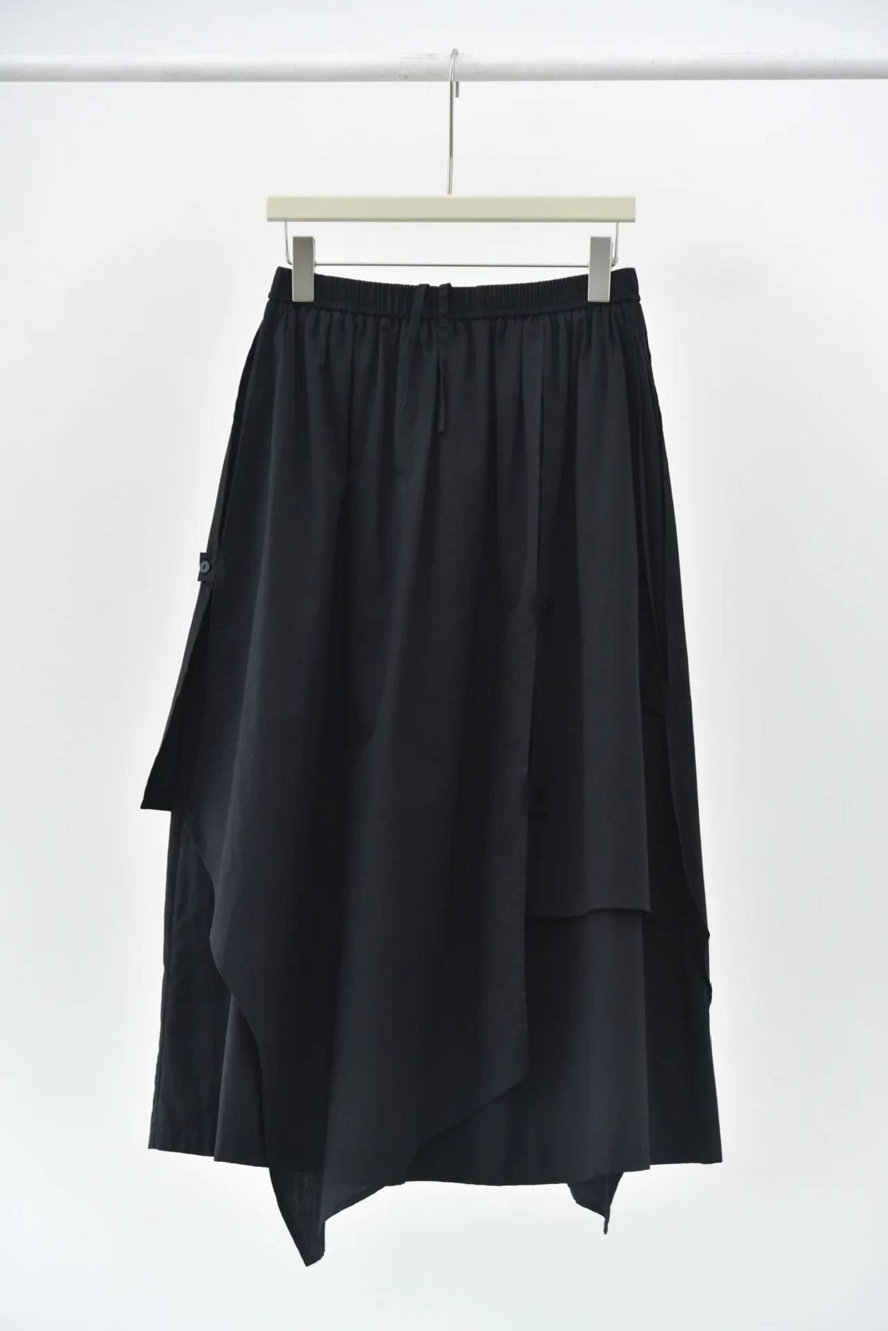 TIYIHAILEY Long Mid-Calf Cotton Double Layers Women Skirts A-line Elastic Waist Ladies Autumn Spring Black Khaki Brown 2026 New