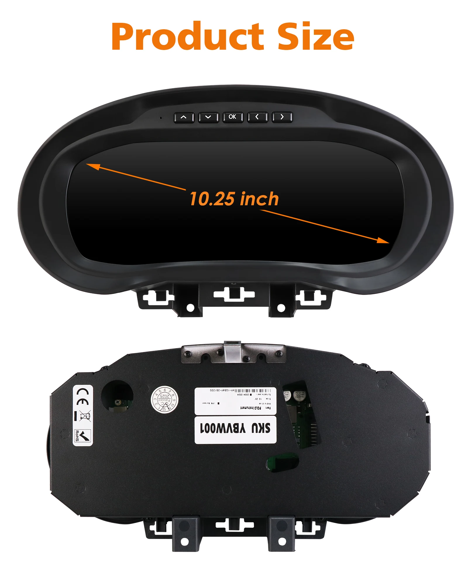 Hizpo 10,25 Zoll Digitales Auto-Armaturenbrett für Volkswagen POLO 2012-2018 Amarok 2011-2016 Modifiziertes Instrumentencluster Armaturenbrett – Detail 9