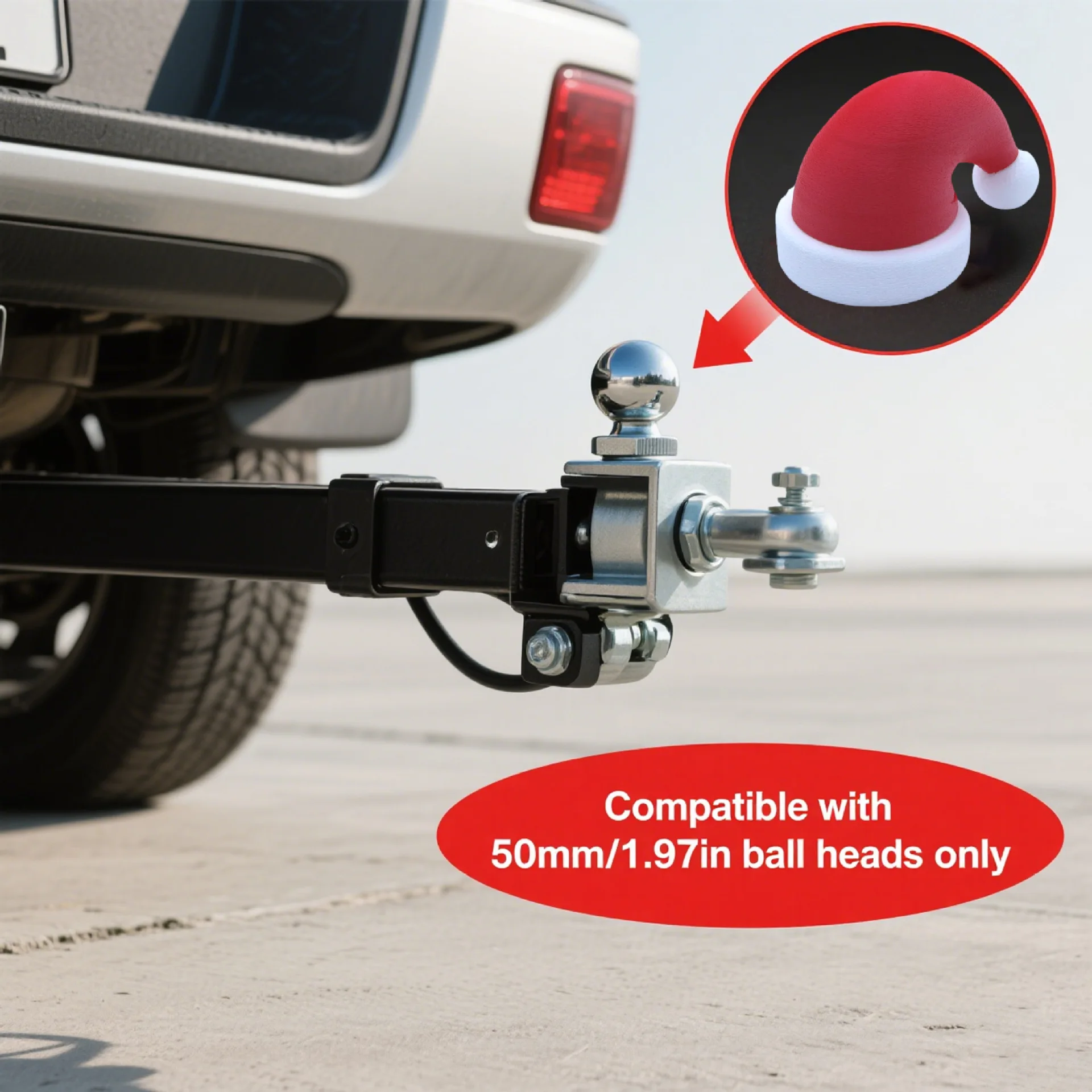 Creative Car Cover Cap Trailer Coupling Christmas Hat Car Trailer Coupling Cover Cap Decoration Hide Ugly Accessorie Decora Caps