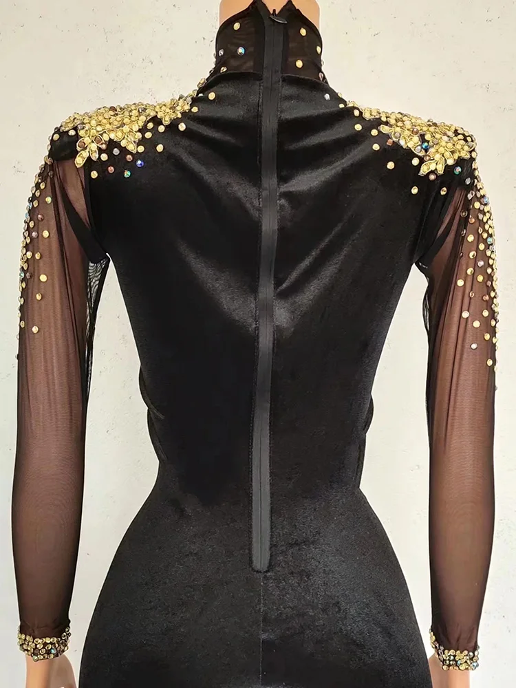 Vestido Sexy de alta calidad para mujer, ropa de mujer personalizada, con diamantes, a la moda, 2024