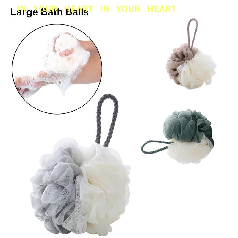 【X】Shower Mesh Sponge Bath Puffs Bubble Ball Body Exfoliating Brush Soft Cleaner Skin Scrub Back Brush Bathroom Supplies