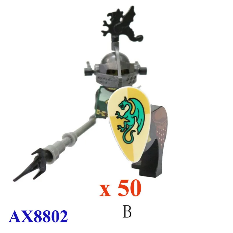 MOC Medieval Dragon Centaurs Knight Shield War Horse Action Figures Building Blocks Weapons Accessories Soldier Bricks Toys gift