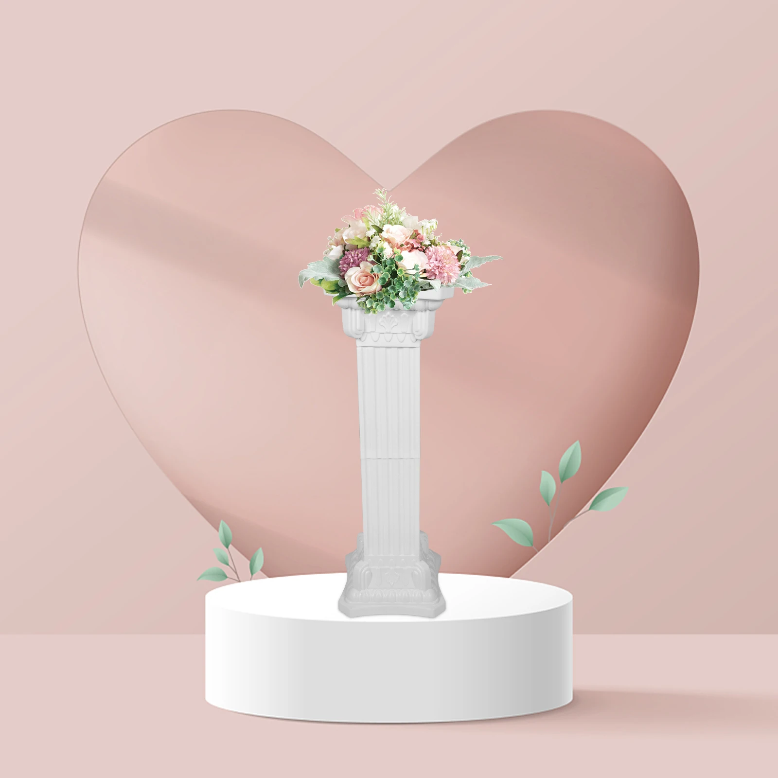 

Wedding Roman Flowerpot Holder Plastic Columns Artistic Roman Column Statue for Decoration Stable Placement Garden Artistic