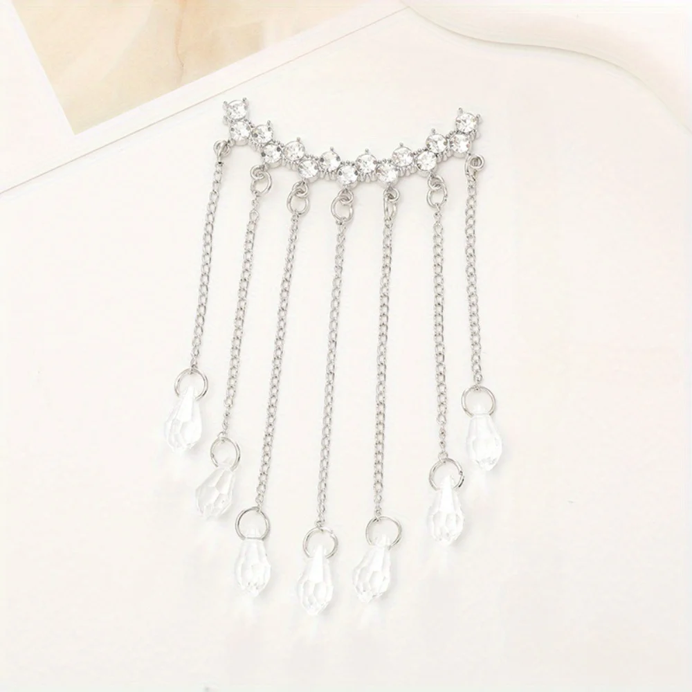 Pendant Accessories DIY Tassel Pendant Phone Case Beauty Sticker Diamond Material White Gemstone Tassel Alloy Pendant