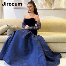 Jirocum Sexy Mermaid Evening Gowns Women's Strapless Velvet Party Prom Dresses Custom Floor Length 2024 Special Occasion Gown