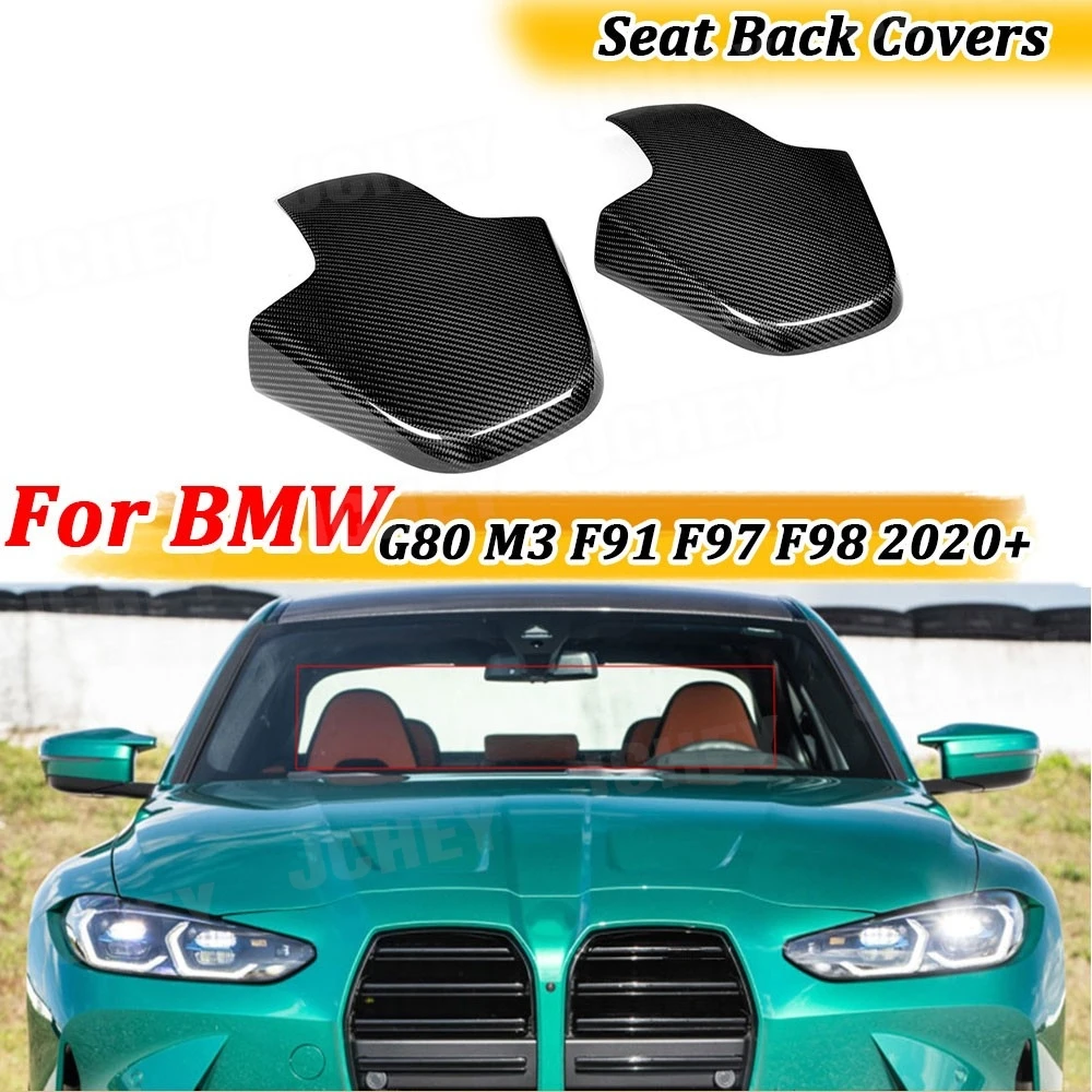 

for BMW 3 Series G80 M3 8 Series F91 F97 F98 2020+ Dry Carbon Fiber Seat Covers FRP Car Inner Seat Back Covers Trims Body Kits
