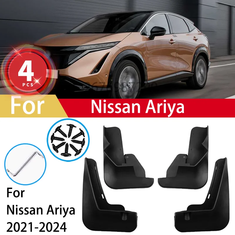 

Брызговики для Nissan Ariya 2021 2022 2023 2024, грязевые щитки, передние и задние брызговики, брызговики, автомобильные аксессуары