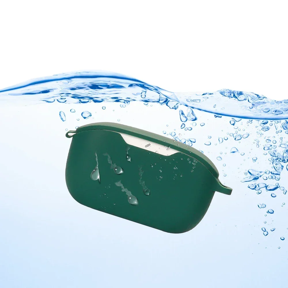 Silicone Soft Hearphone Case for JBL Wave Buds Shockproof Protection Full Edge Earphone Cover for JBL Wave Buds 2 with Hook