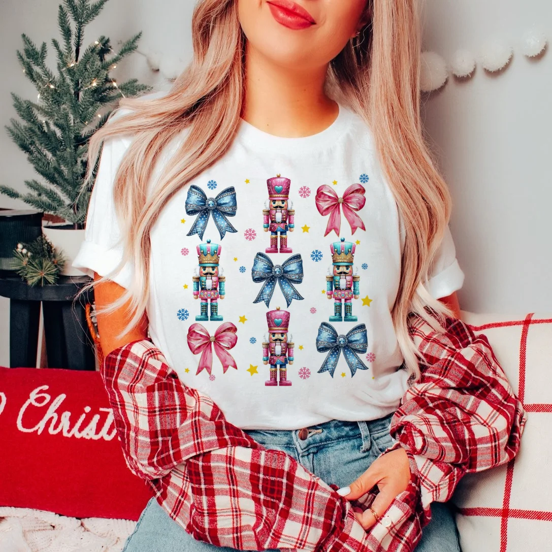 

Holiday Clothing New Year Merry Christmas Fashion Tree Style 90s Cute 2025Shirt Print T Top Women T-shirts Graphic Tee