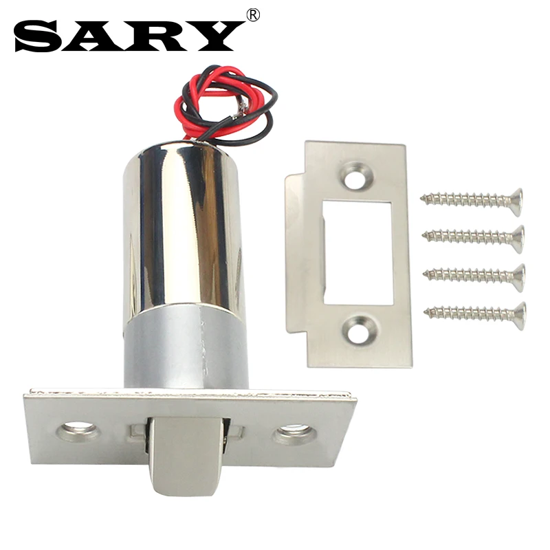 Small electronic bolt lock DC12V door lock concealed electric control lock access control electric lock wooden door iron door