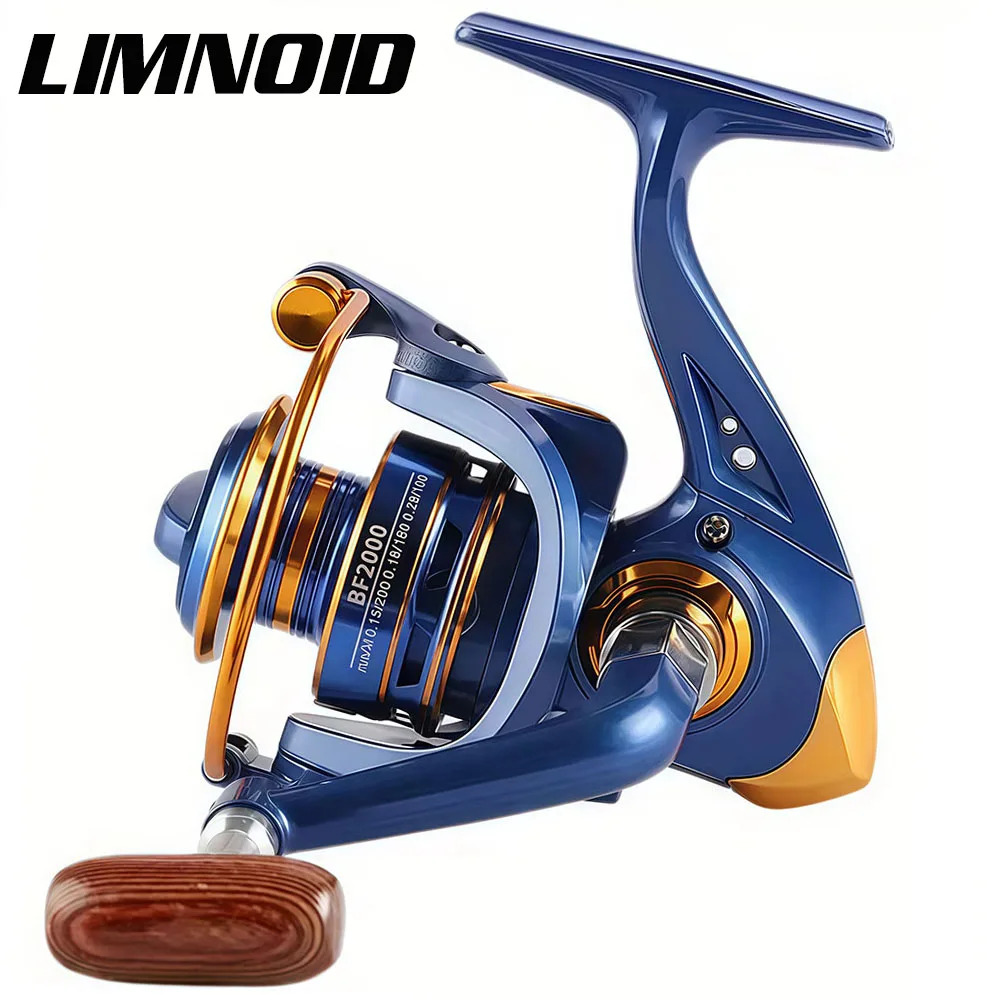 Limnoid 1000-4000 Größen Spinnrolle 13BB 5.2:1 Übersetzung Metallkonstruktion 10KG Bremskraft Klappbarer Griff für Bass-, Karpfen- und Forellenangeln