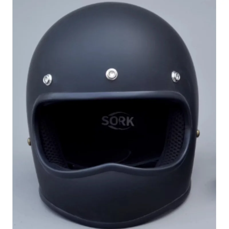 Afbeelding 5: Hoge sterkte glasvezel Japanse retro ruimte integraalhelm, voor Harley Davidson vrijetijdscruise motorbeschermhelm