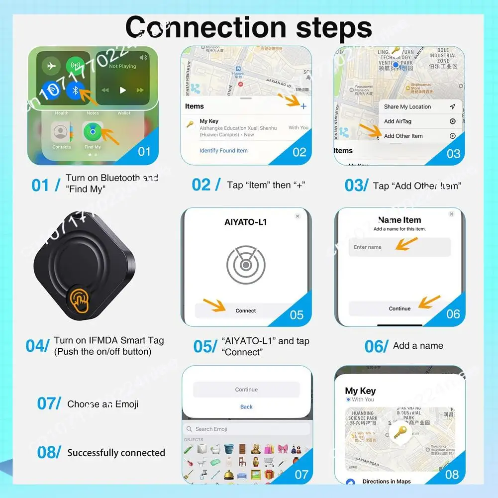 Pelacak Udara A17Z, Pencari Lokasi Pencari Kunci dengan Suara Kompatibel untuk Temukan Saya (Hanya IOS), Pelacak Seperti Airtag, Pelacak Hewan Peliharaan