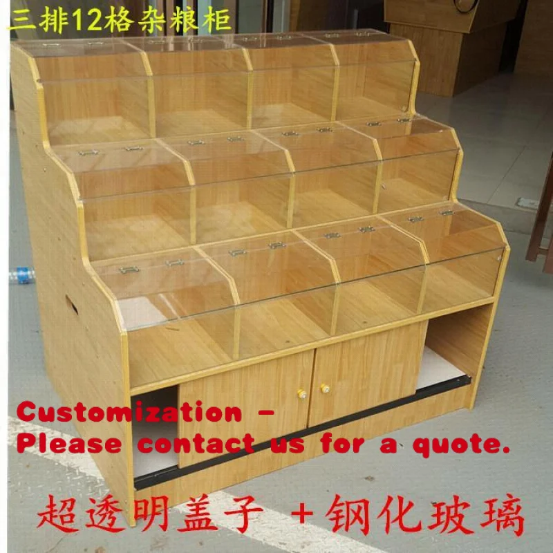 

Customize.Supermarket Shelf Display Rack Bulk Snack Shelf Ladder Bulk Shelf Cake Supermarket Bulk Weighing Cabinet