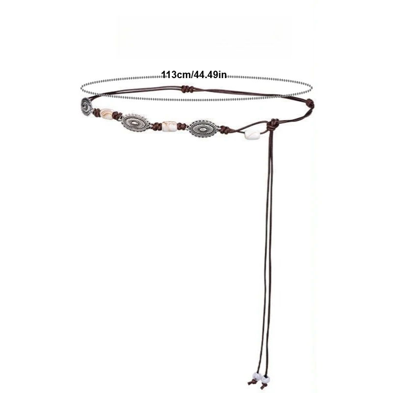 Bohemian-Style Braided Waist Cord Belt for Women—Accessory to Complement Dresses Luxurious-Looking Belt belts for women
